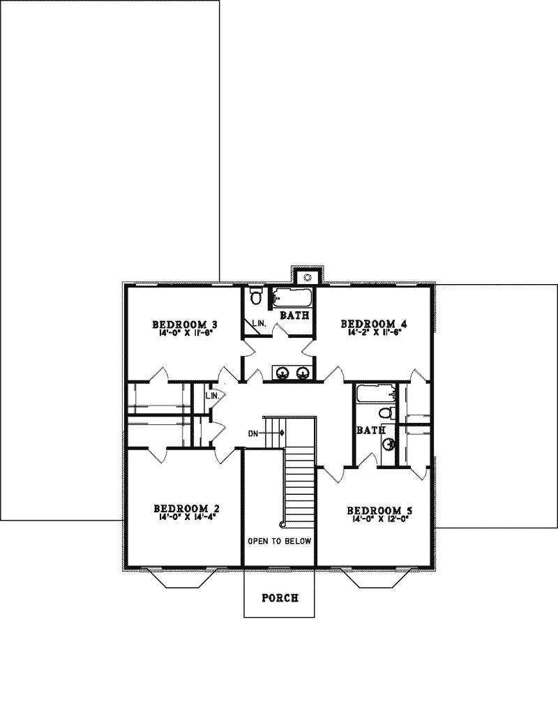 Georgian House Plan Second Floor - Clyde Park Luxury Georgian Home 055S-0034 - Search House Plans and More