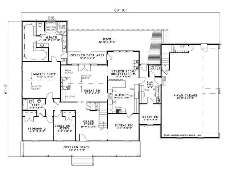 Cape Cod & New England House Plan First Floor - Charlotte Place Country Home 055S-0035 - Search House Plans and More
