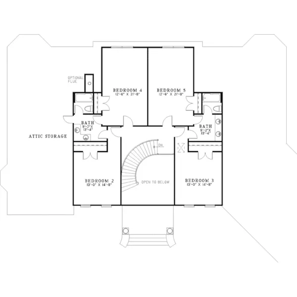 Traditional House Plan Second Floor - Cherry Grove Luxury Home 055S-0037 - Search House Plans and More