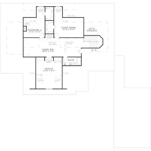 Traditional House Plan Second Floor - Bellevue Place Craftsman Home 055S-0039 - Search House Plans and More