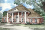 Traditional Luxury Two-Story Incorporates Greek Revival Style