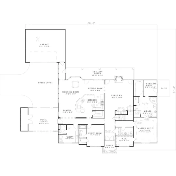 Luxury House Plan First Floor - Marlow Manor Luxury Home 055S-0043 - Shop House Plans and More