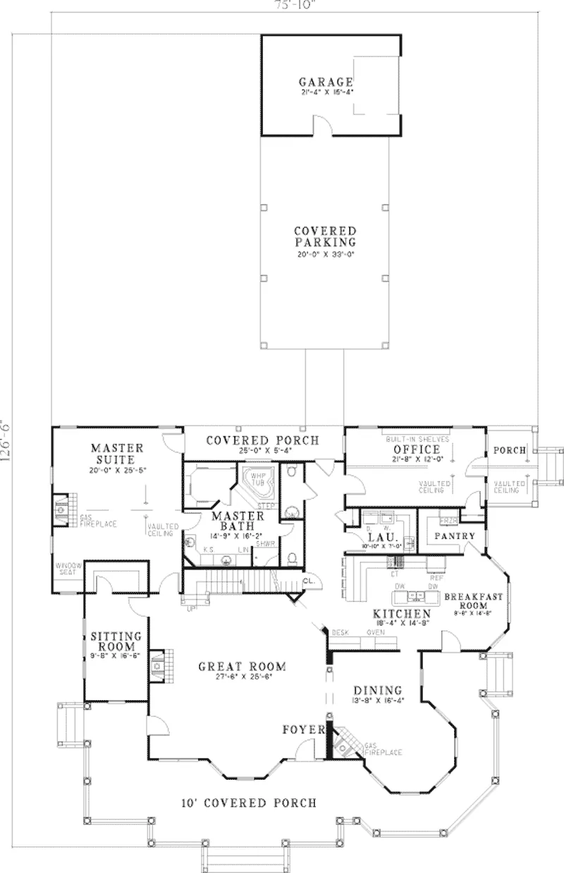 Luxury House Plan First Floor - Cairns Luxury Victorian Home 055S-0044 - Search House Plans and More