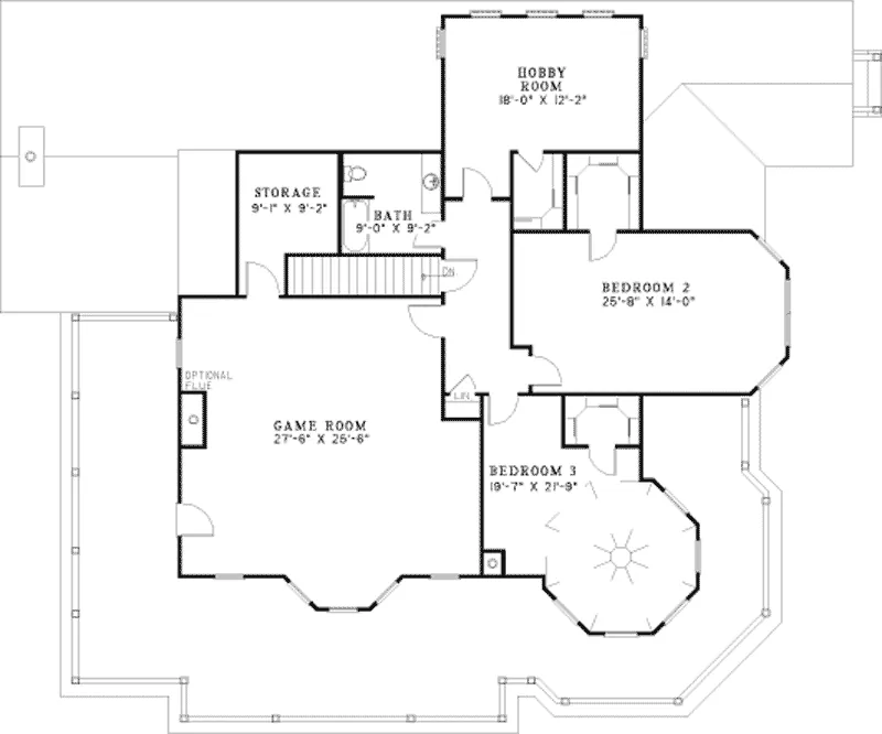 Southern House Plan Second Floor - Cairns Luxury Victorian Home 055S-0044 - Search House Plans and More