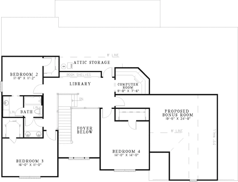 Traditional House Plan Second Floor - Brandenburg Luxury Home 055S-0048 - Search House Plans and More