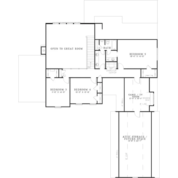 Traditional House Plan Second Floor - Norbourne Luxury Home 055S-0051 - Shop House Plans and More