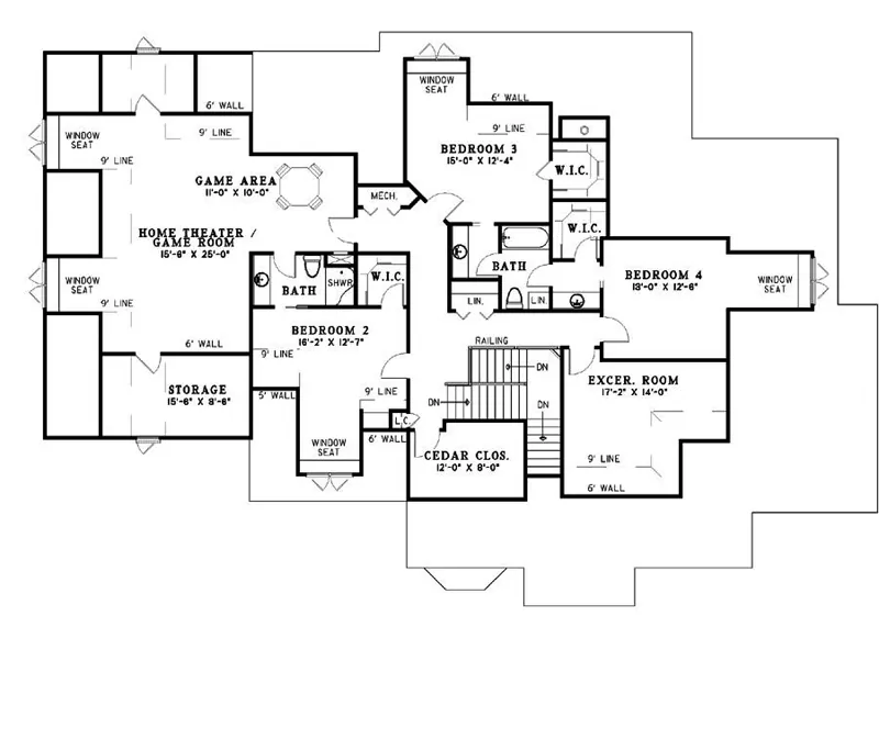 Traditional House Plan Second Floor - Maidstone Manor Contemporary Home 055S-0052 - Shop House Plans and More
