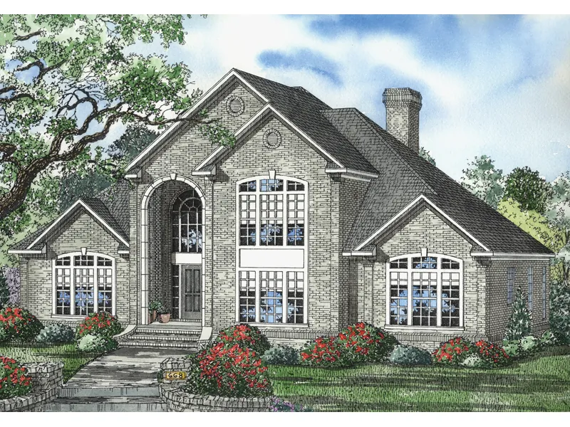 Traditional House Plan Front Image - Halton Traditional Luxury Home 055S-0054 - Search House Plans and More
