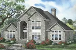 Contemporary House Plan Front Image - Halton Traditional Luxury Home 055S-0054 - Search House Plans and More