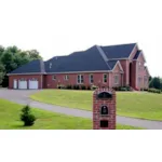 Traditional Luxury Two-Story House Has Prominent Arch Entry