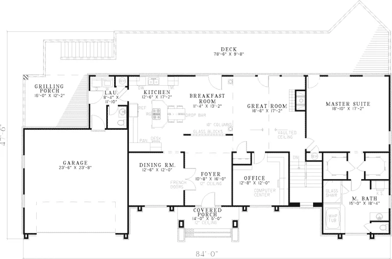 Ranch House Plan First Floor - Calabio Luxury Contemporary Home 055S-0059 - Search House Plans and More