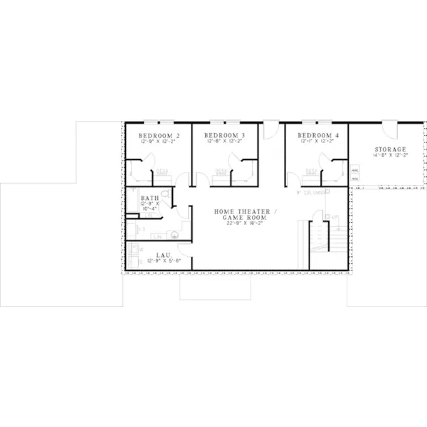 Ranch House Plan Lower Level Floor - Calabio Luxury Contemporary Home 055S-0059 - Search House Plans and More