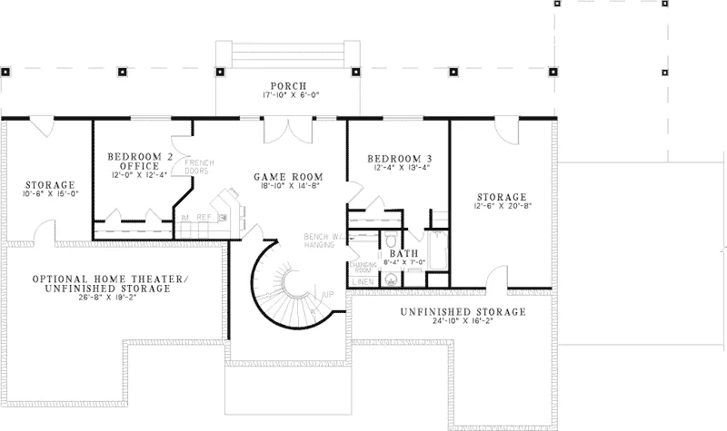Florida House Plan Lower Level Floor - Ocean Ridge Florida Style Home 055S-0063 - Shop House Plans and More