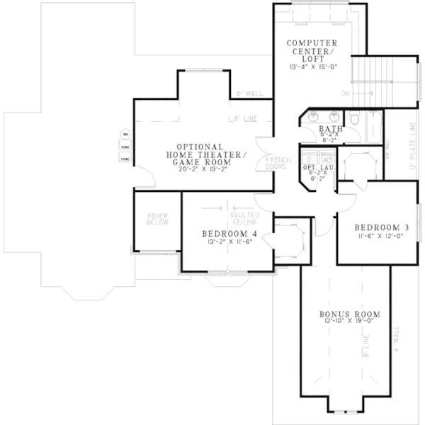 Traditional House Plan Second Floor - Eldred Luxury Brick Home 055S-0067 - Search House Plans and More