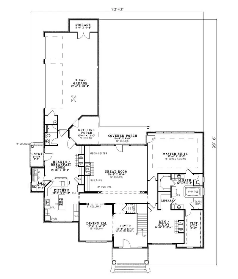 Luxury House Plan First Floor - Elba Luxury Home 055S-0071 - Search House Plans and More