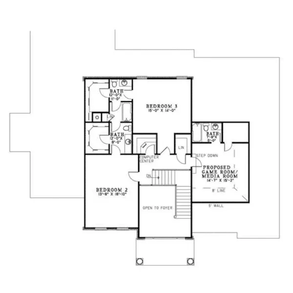 Georgian House Plan Second Floor - Elba Luxury Home 055S-0071 - Search House Plans and More