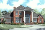 Luxury Two-Story House Has Massive Front Porch With Pillars