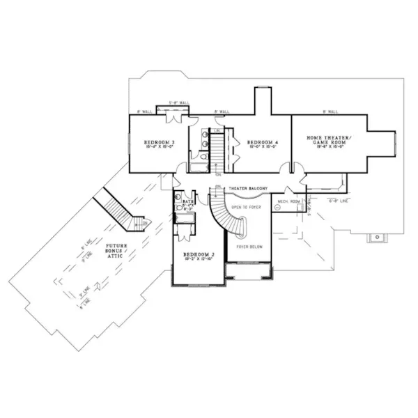 Luxury House Plan Second Floor - Elton Luxury Home 055S-0072 - Search House Plans and More