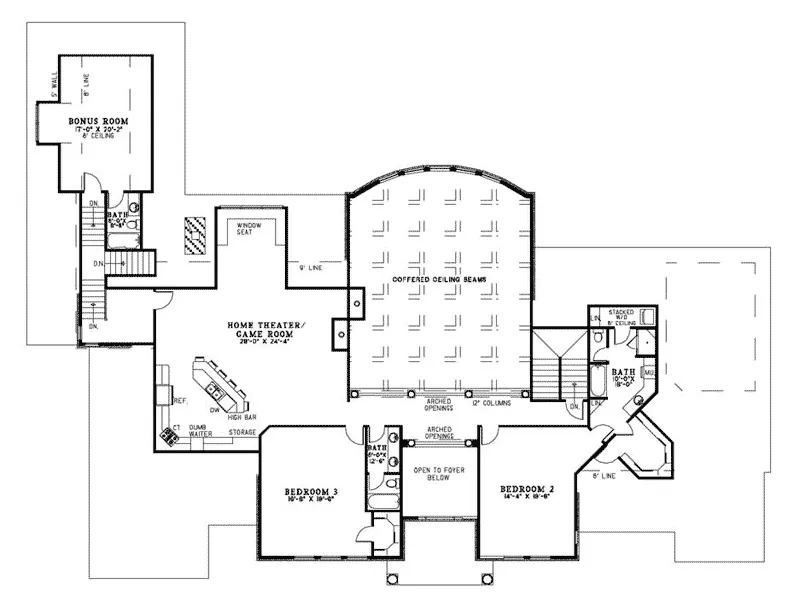 Colonial House Plan Second Floor - Winton Manor Luxury Home 055S-0076 - Shop House Plans and More