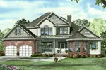 Farmhouse Plan Front Image - Morris Bluff Shingle Style Home 055S-0077 - Shop House Plans and More