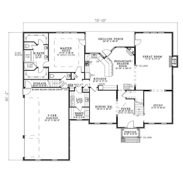 Luxury House Plan First Floor - Sunflower Ridge Luxury Home 055S-0078 - Shop House Plans and More