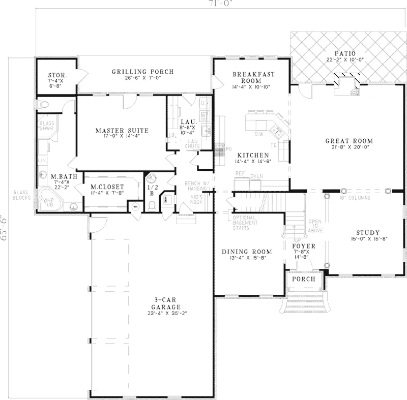 Traditional House Plan First Floor - Narbonne Manor Luxury Home 055S-0082 - Shop House Plans and More