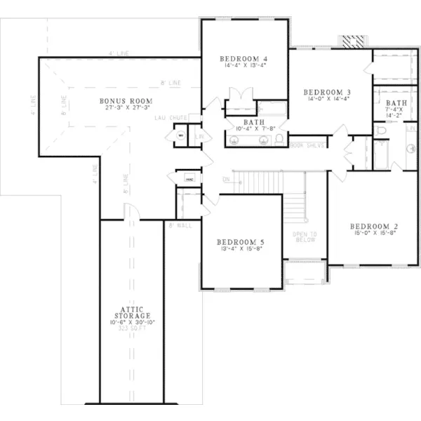 Traditional House Plan Second Floor - Narbonne Manor Luxury Home 055S-0082 - Shop House Plans and More