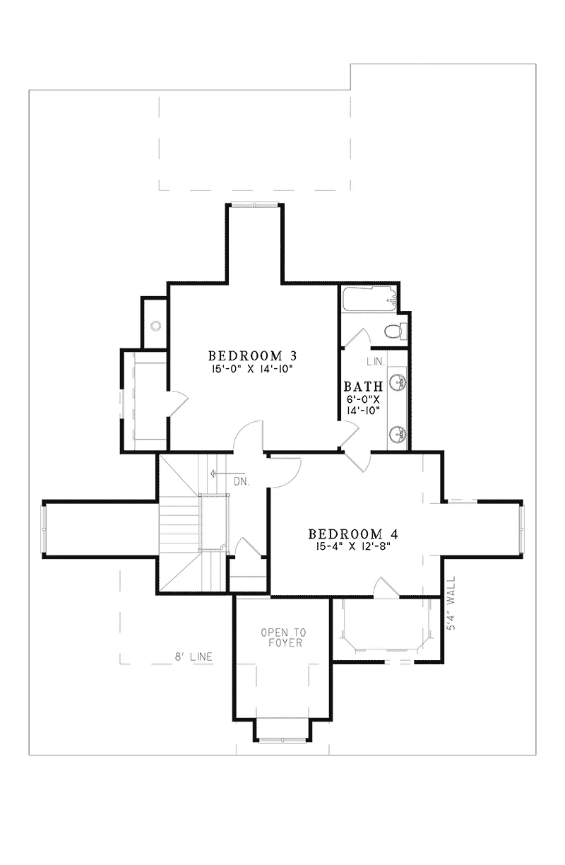 Country French House Plan Second Floor - Portici Country French Home 055S-0084 - Shop House Plans and More