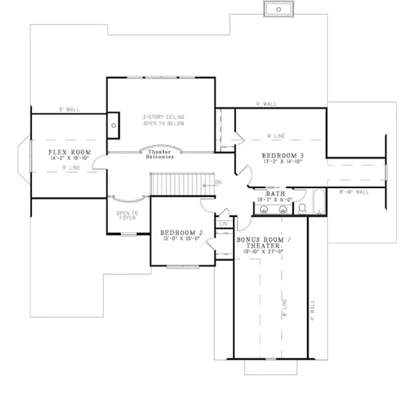 Shingle House Plan Second Floor - Rhineland Manor Luxury Home 055S-0085 - Shop House Plans and More