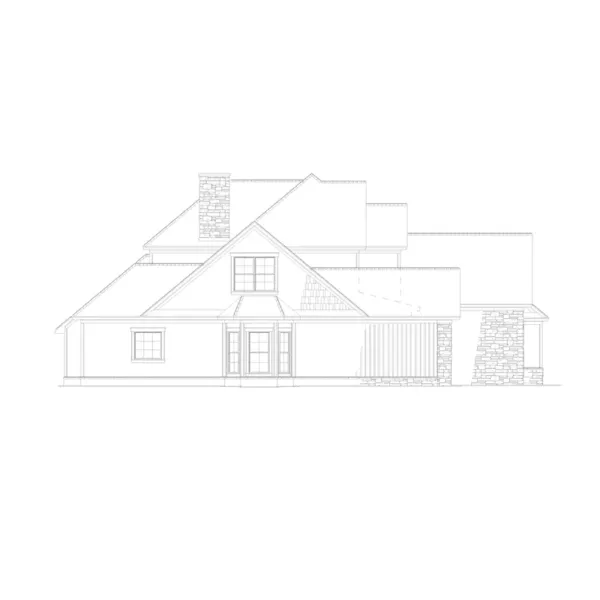 Shingle House Plan Left Elevation - Rhineland Manor Luxury Home 055S-0085 - Shop House Plans and More