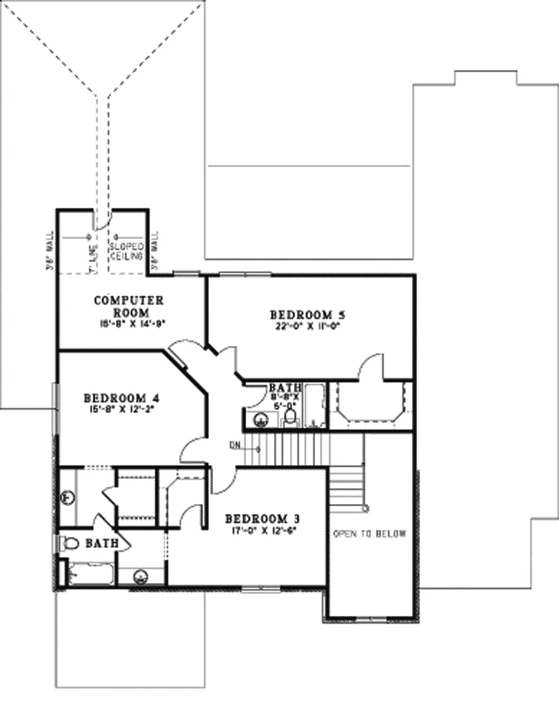 European House Plan Second Floor - Stratton Manor European Home 055S-0086 - Shop House Plans and More