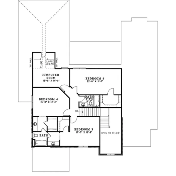 Country French House Plan Second Floor - Stratton Manor European Home 055S-0086 - Shop House Plans and More