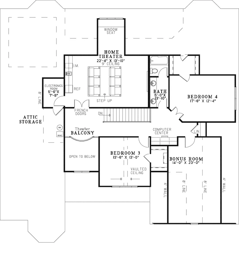 European House Plan Second Floor - Brookmill Luxury Tudor Home 055S-0087 - Search House Plans and More