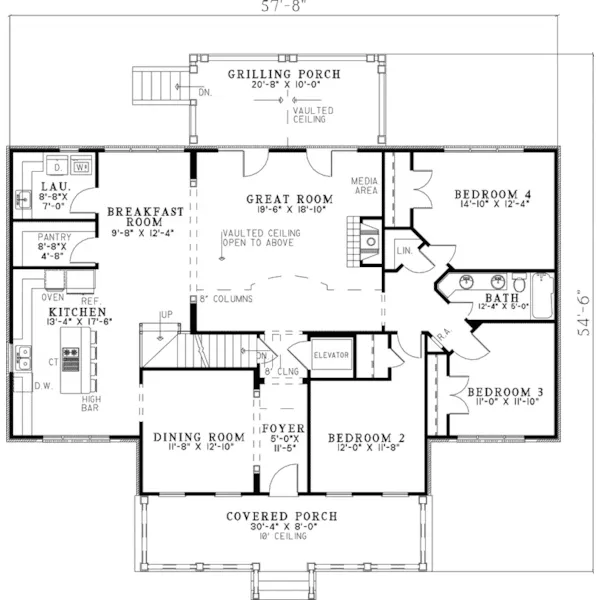 Luxury House Plan First Floor - Fox Bend Luxury Country Home 055S-0100 - Search House Plans and More