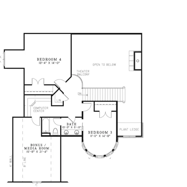 Traditional House Plan Second Floor - Randleman European Home 055S-0101 - Shop House Plans and More