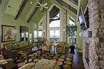 English Cottage House Plan Living Room Photo 01 - Heidelburg Manor European Home 055S-0103 - Search House Plans and More