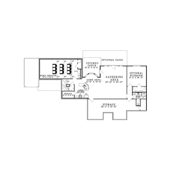 Country House Plan Lower Level Floor - Burwell Luxury Home 055S-0104 - Search House Plans and More