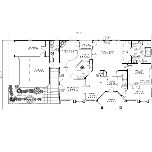 Luxury House Plan First Floor - Forest Path Luxury Home 055S-0105 - Search House Plans and More