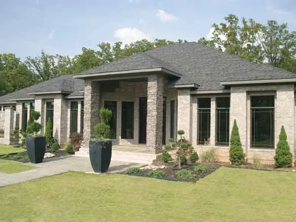 Prairie House Plan Front Photo 03 - Forest Path Luxury Home 055S-0105 - Search House Plans and More
