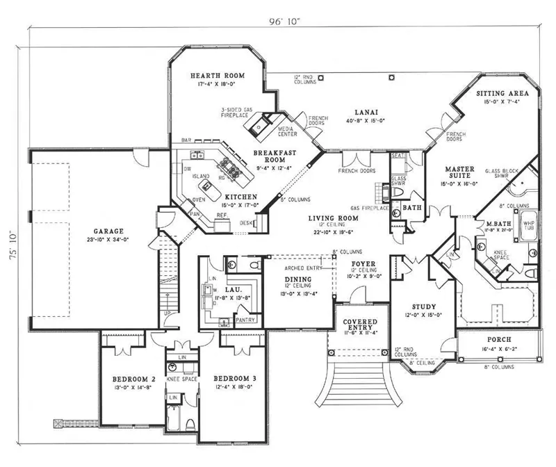 Luxury House Plan First Floor - Alpena Luxury Home 055S-0106 - Search House Plans and More