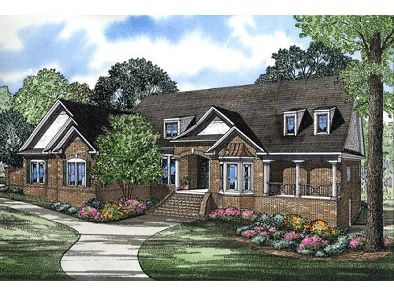 Luxury House Plan Front of Home - Alpena Luxury Home 055S-0106 - Search House Plans and More