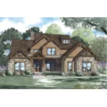 Arts & Crafts House Plan Front of Home - Middlebrook Shingle Luxury Home 055S-0113 - Shop House Plans and More