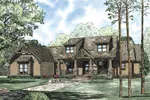 Arts & Crafts House Plan Front of Home - Masterson Manor Luxury Home 055S-0117 - Shop House Plans and More