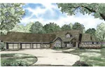 Ranch House Plan Front of Home - Oriole Point Rustic Luxury Home 055S-0119 - Shop House Plans and More