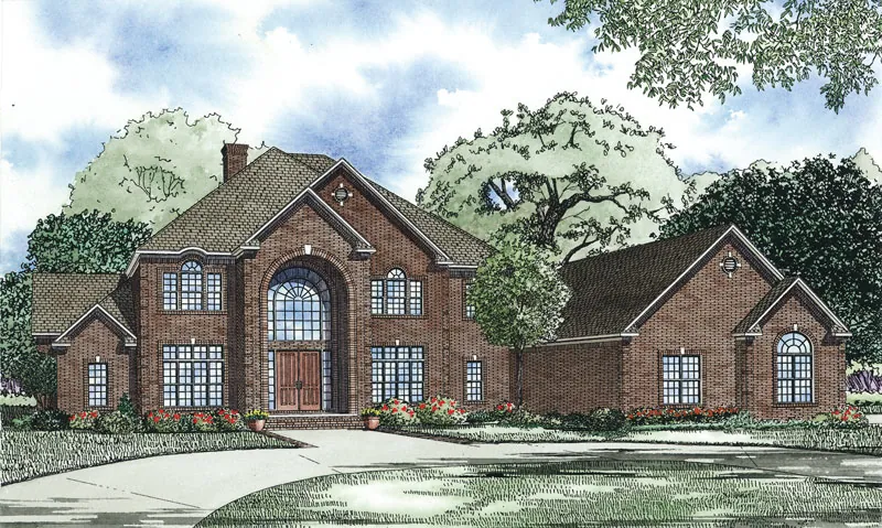 Luxury House Plan Front of Home - Loren Manor Luxury Home 055S-0121 - Shop House Plans and More