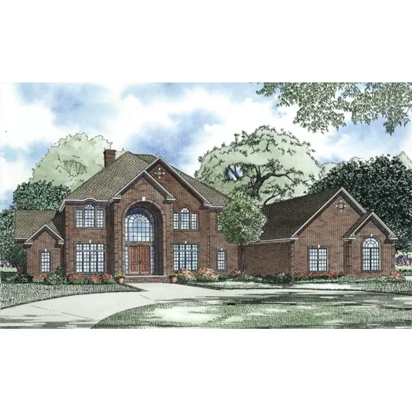 Luxury House Plan Front of Home - Loren Manor Luxury Home 055S-0121 - Shop House Plans and More