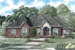 Traditional House Plan Front of Home - Leighton Manor Ranch Home 055S-0124 - Shop House Plans and More