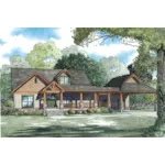 Rustic House Plan Front of Home - Raintree Manor Luxury Home 055S-0125 - Shop House Plans and More