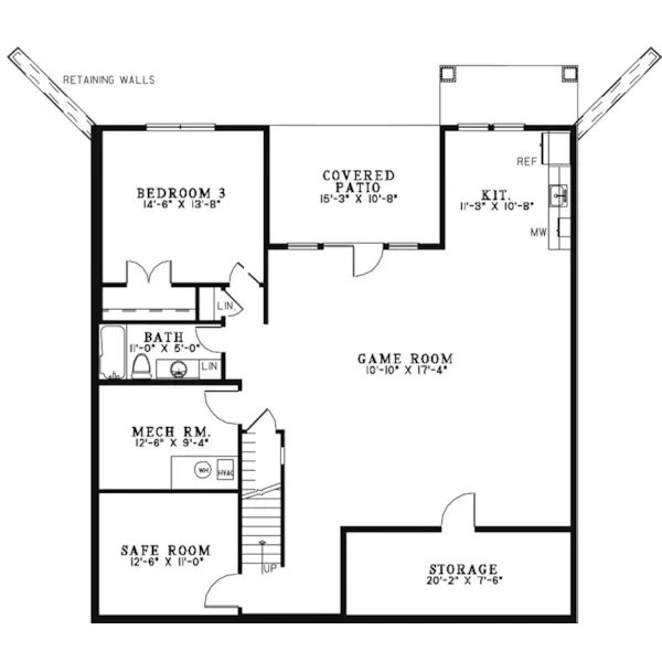 Rustic House Plan Lower Level Floor - Raintree Manor Luxury Home 055S-0125 - Shop House Plans and More