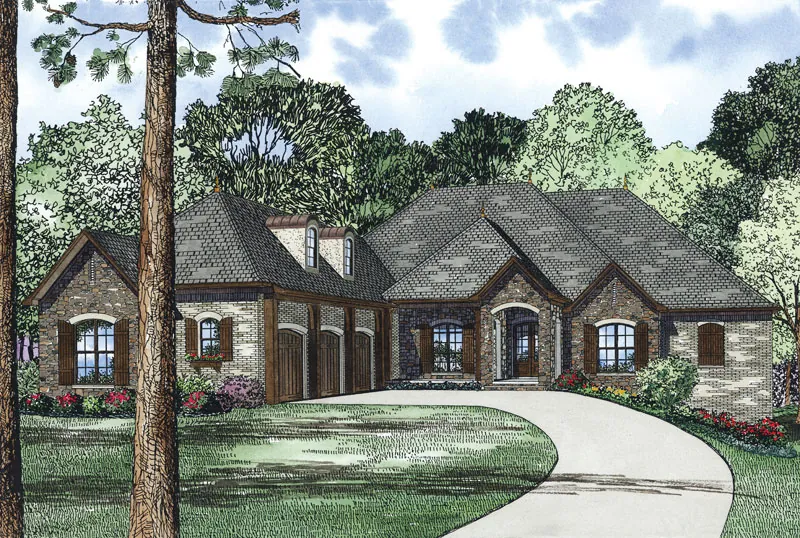 European House Plan Front Image - Gates Manor Luxury Home 055S-0126 - Search House Plans and More